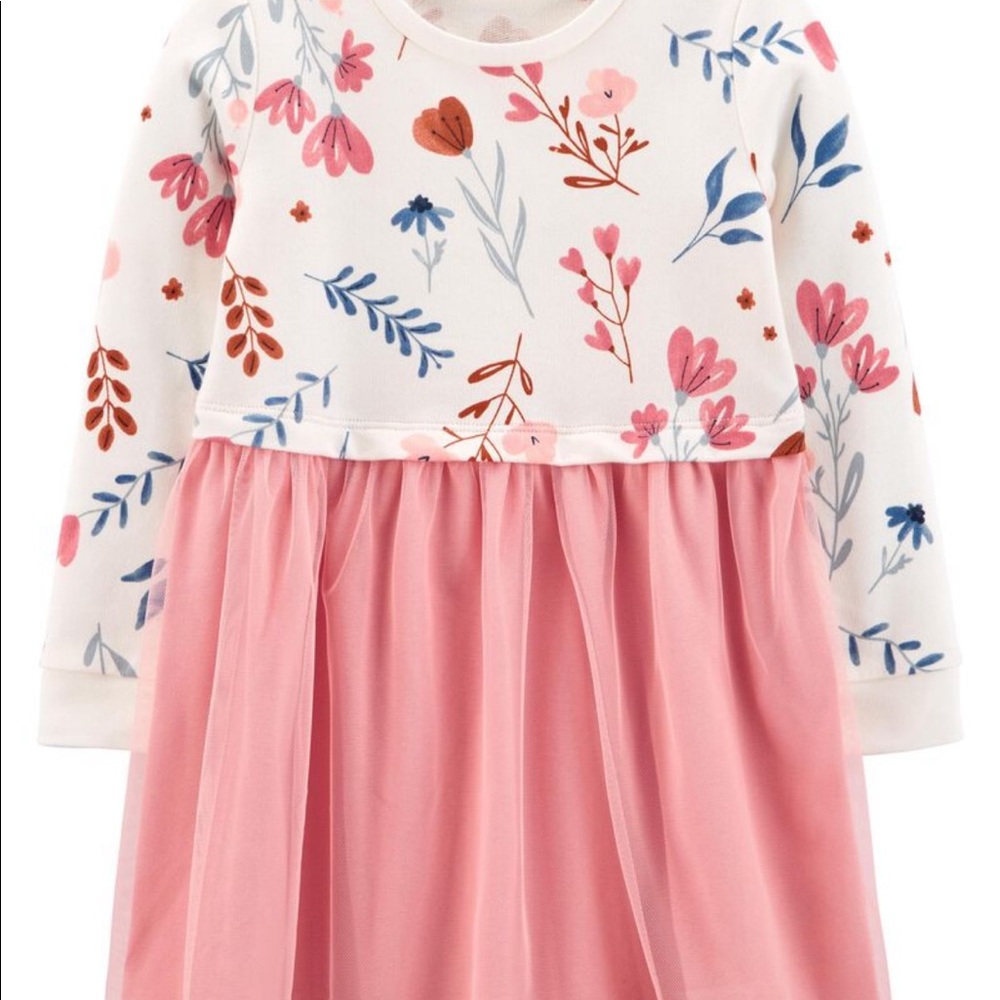 NWT Carters Floral Top Pink Skirt Dress size 24M